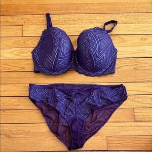 Adore Me Deep Purple Lingerie Set